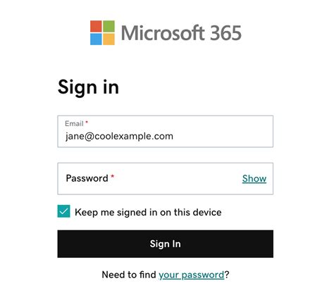 microsoft 365 sign in.